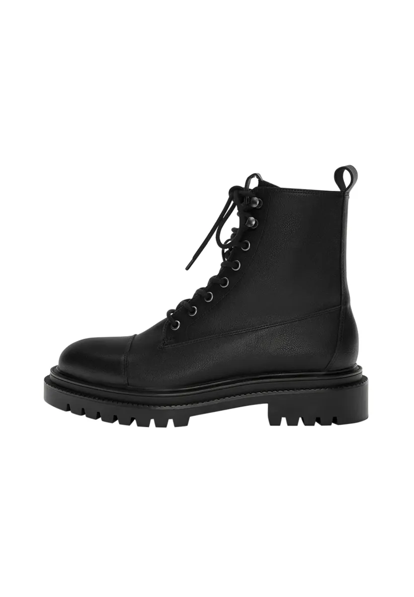 CHUNKY - Schnürstiefelette - black