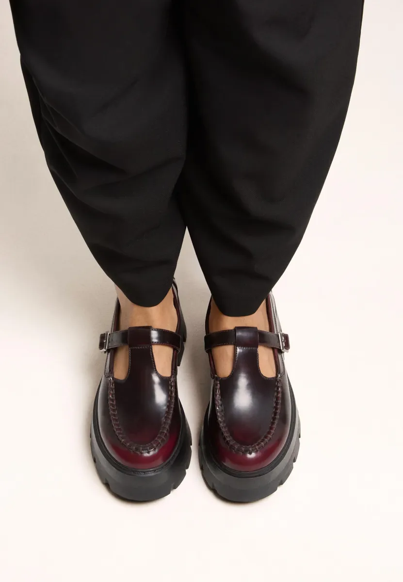 CHUNKY  STRAPPY  - Slipper - dark red