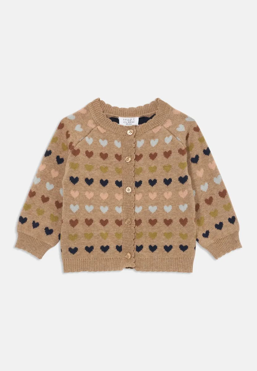 CILJA WINTER HEART - Strickjacke - biscuit