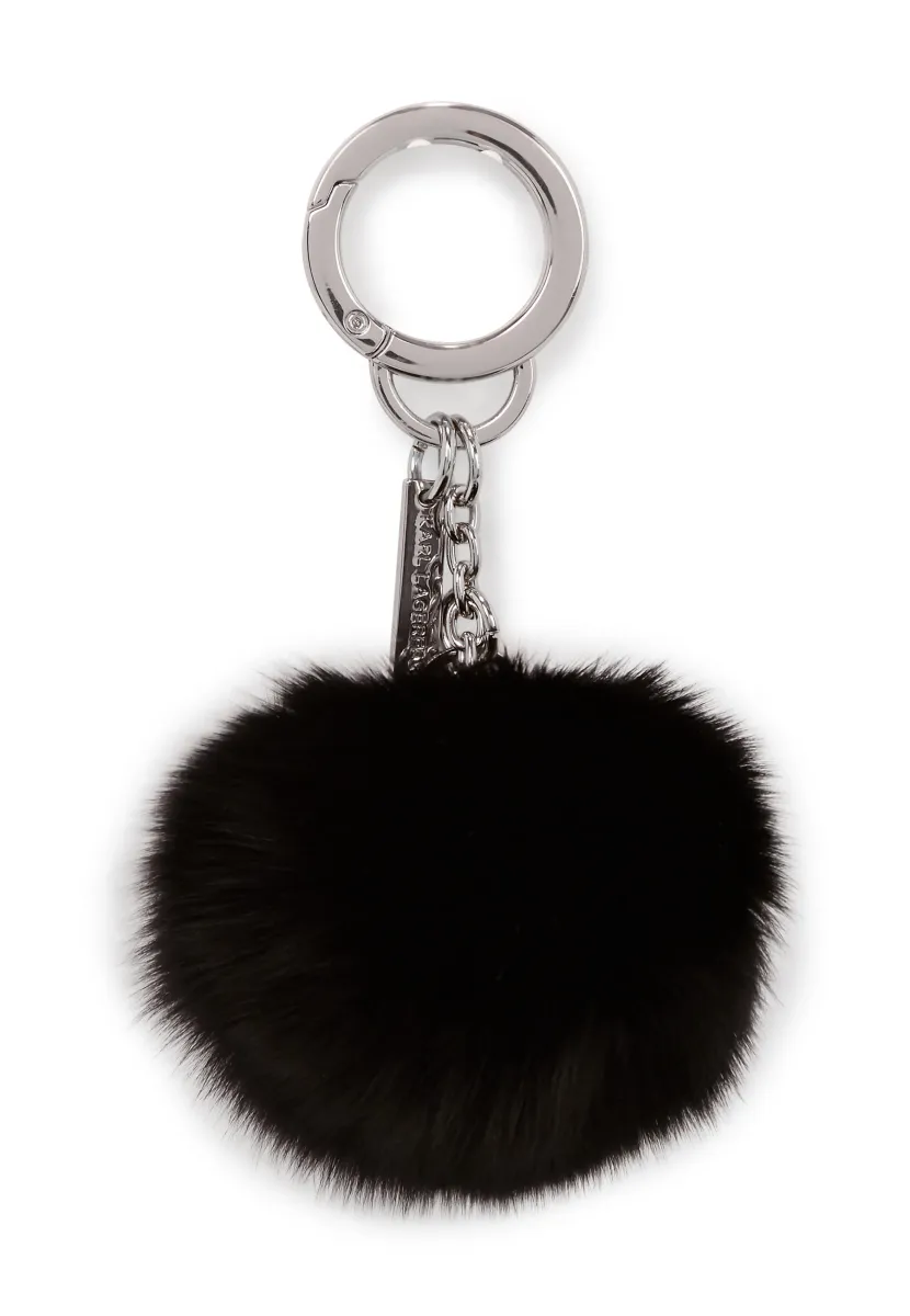 CIRCLE FAUX FUR - Schlüsselanhänger - black