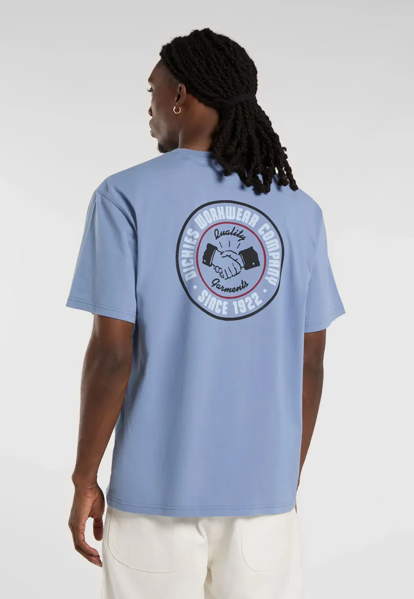 CIRCLE LOGO SS TEE - T-Shirt print - country blue