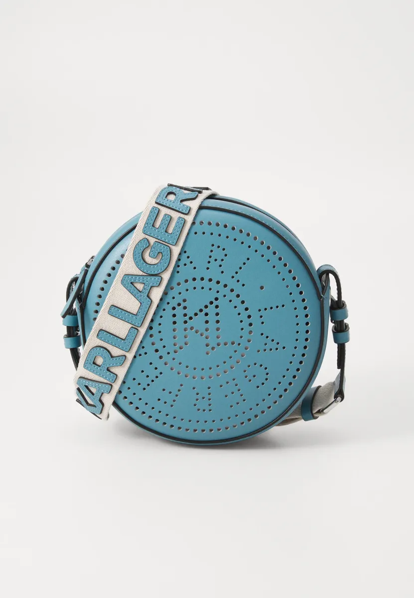 CIRCLE ROUND PERFORATED - Umhängetasche - turquoise