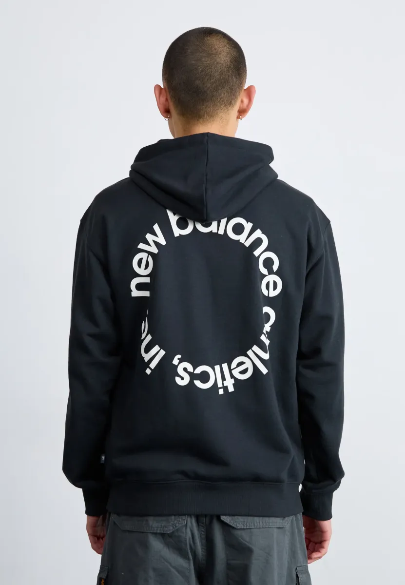 CIRCULAR LOGO HOODIE - Kapuzenpullover - black