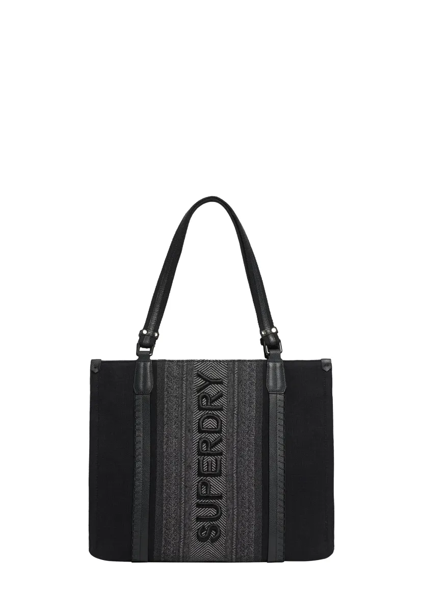 CITY - Shopping Bag - black/ecru