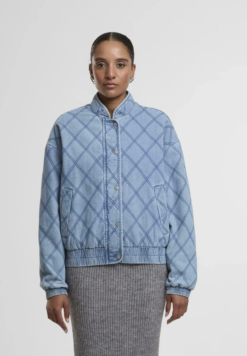 CLAIRE QUILT - Bomberjacke - light blue denim