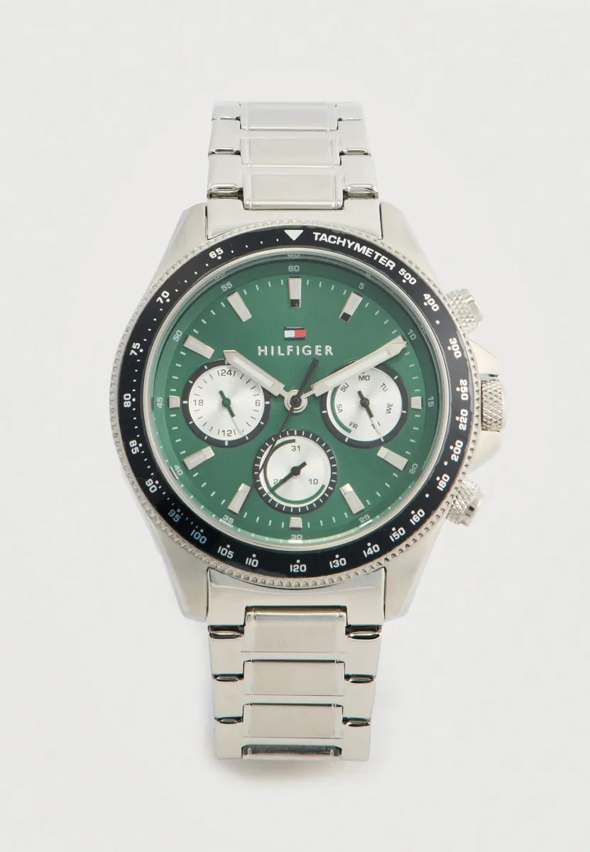CLARK - Chronograph - silver-coloured/green