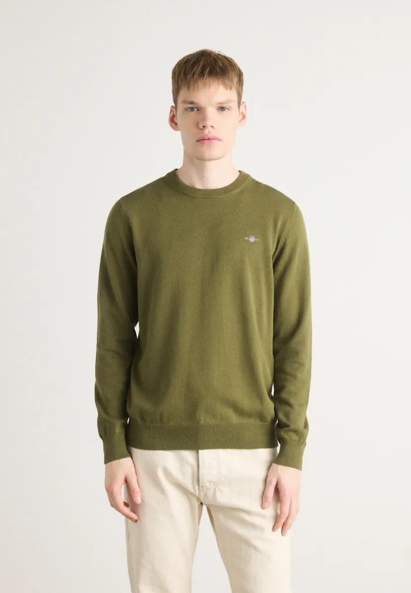 CLASSIC C NECK - Strickpullover - moss green