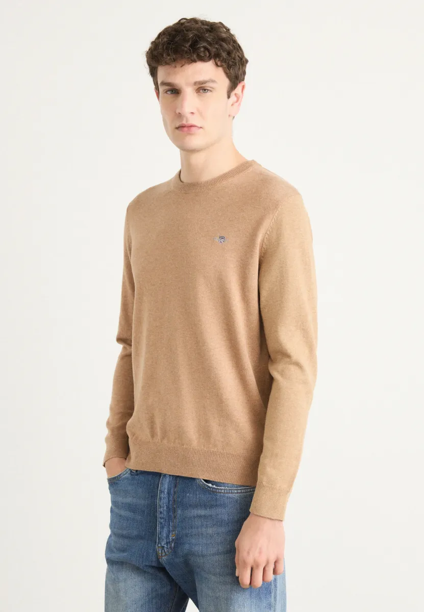 CLASSIC C NECK - Strickpullover - sand