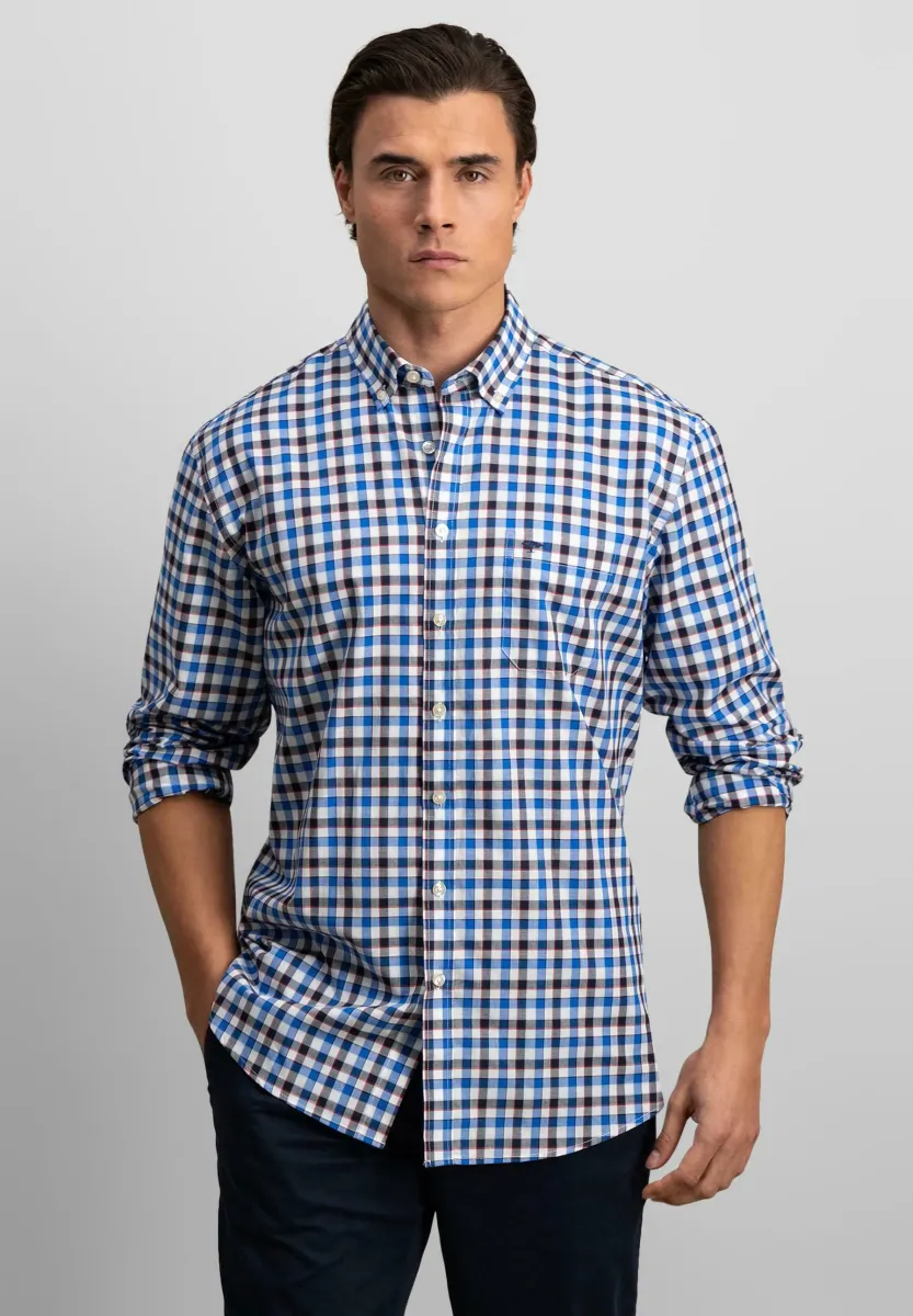CLASSIC COMBI CHECK - Hemd - strong blue
