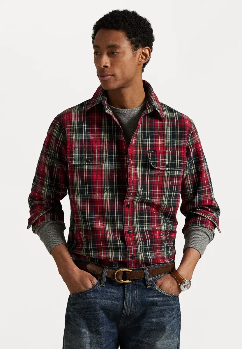 CLASSIC FIT PLAID OXFORD WORKSHIRT - Hemd - red/black