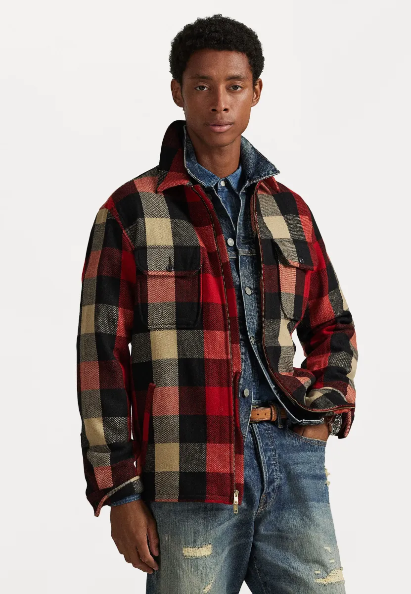 CLASSIC FIT PLAID WOOL-BLEND OVERSHIRT
 - Hemd - 6991 red black multi