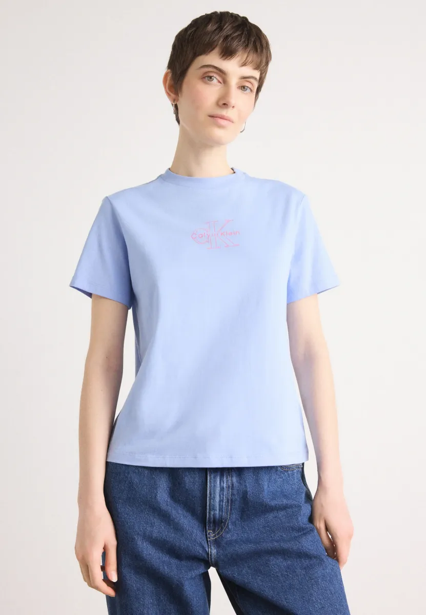 CLASSIC FIT TEE - T-Shirt print - moderate blue