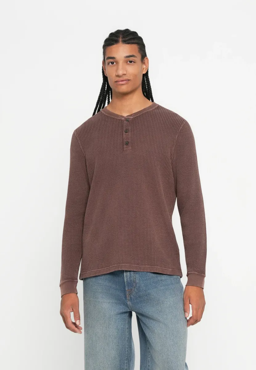 CLASSIC HENLEY - Langarmshirt - brown