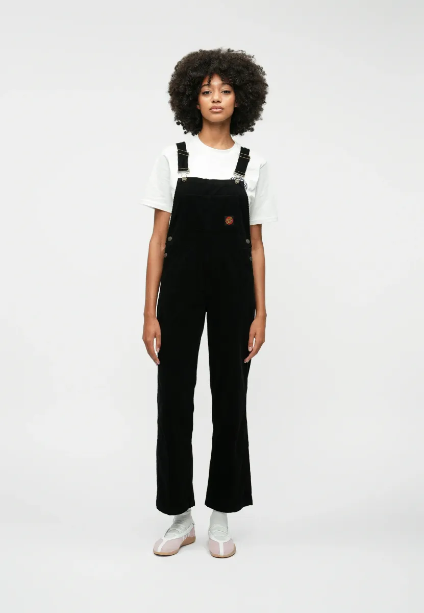 CLASSIC LABEL DUNGAREES - Latzhose - black