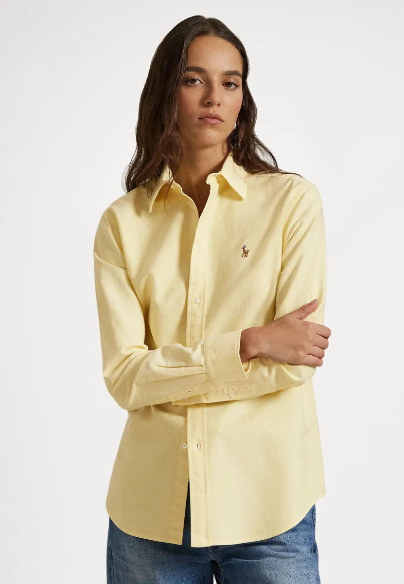CLASSIC LONG SLEEVE BUTTON FRONT SHIRT - Hemdbluse - wicket yellow
