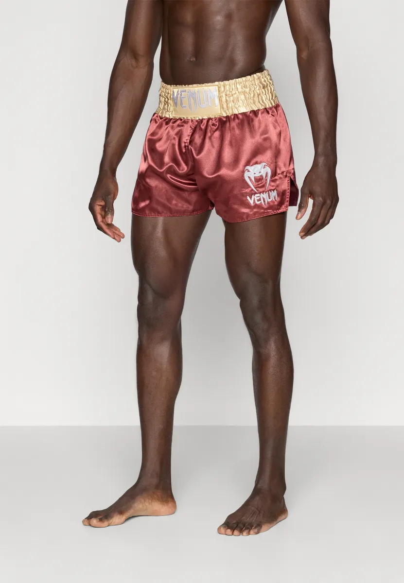CLASSIC MUAY THAÏ SHORT - Kurze Sporthose - burgundy/gold-coloured/white
