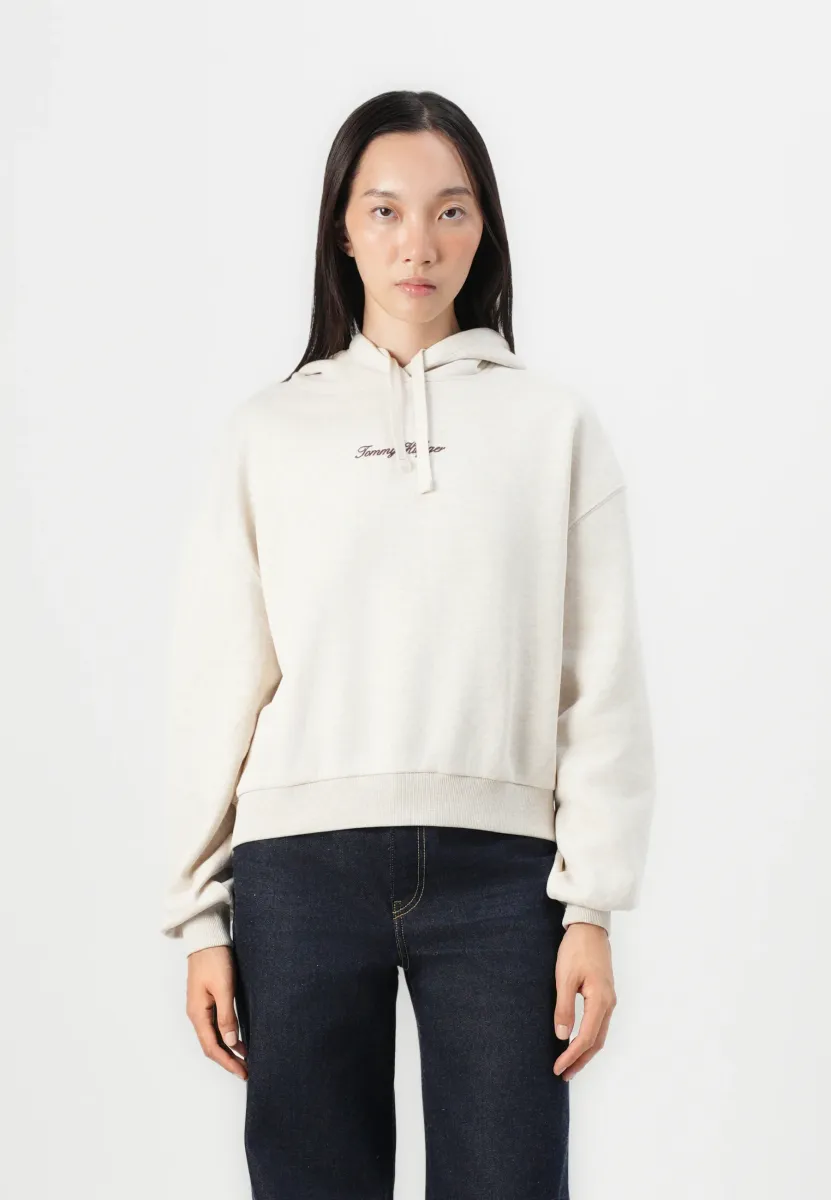 CLASSIC SCRIPT HOODIE - Sweatshirt - heather oatmilk