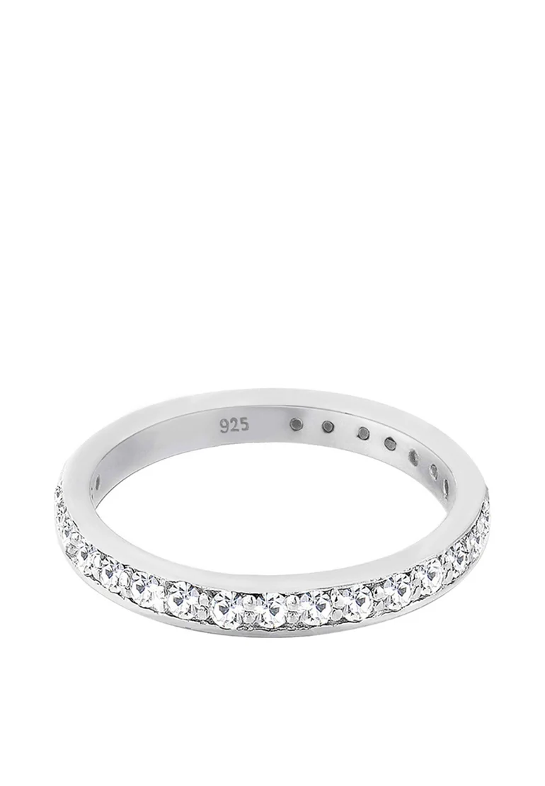 CLASSIC SPARKLING - MIT KRISTALLEN VON SWAROVSKI® - Ring - weiß