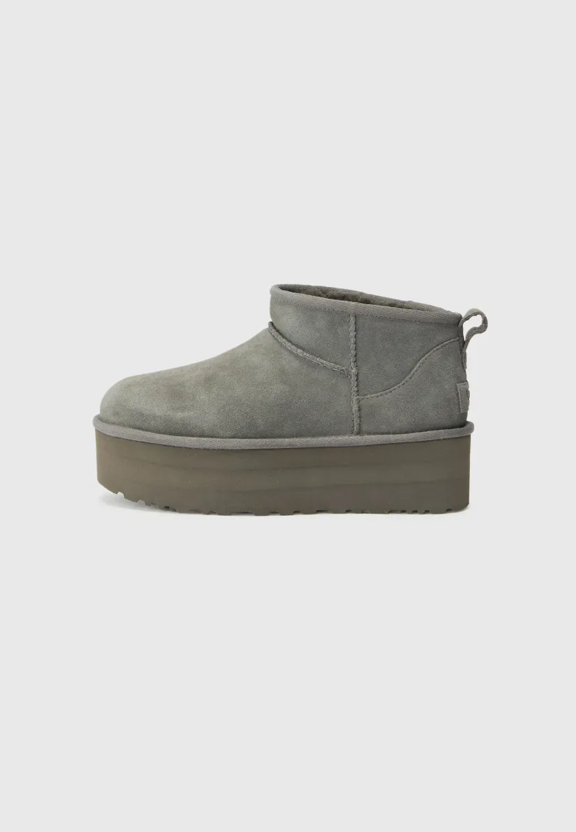 CLASSIC ULTRA MINI PLATFORM - Ankle Boot - charcoal