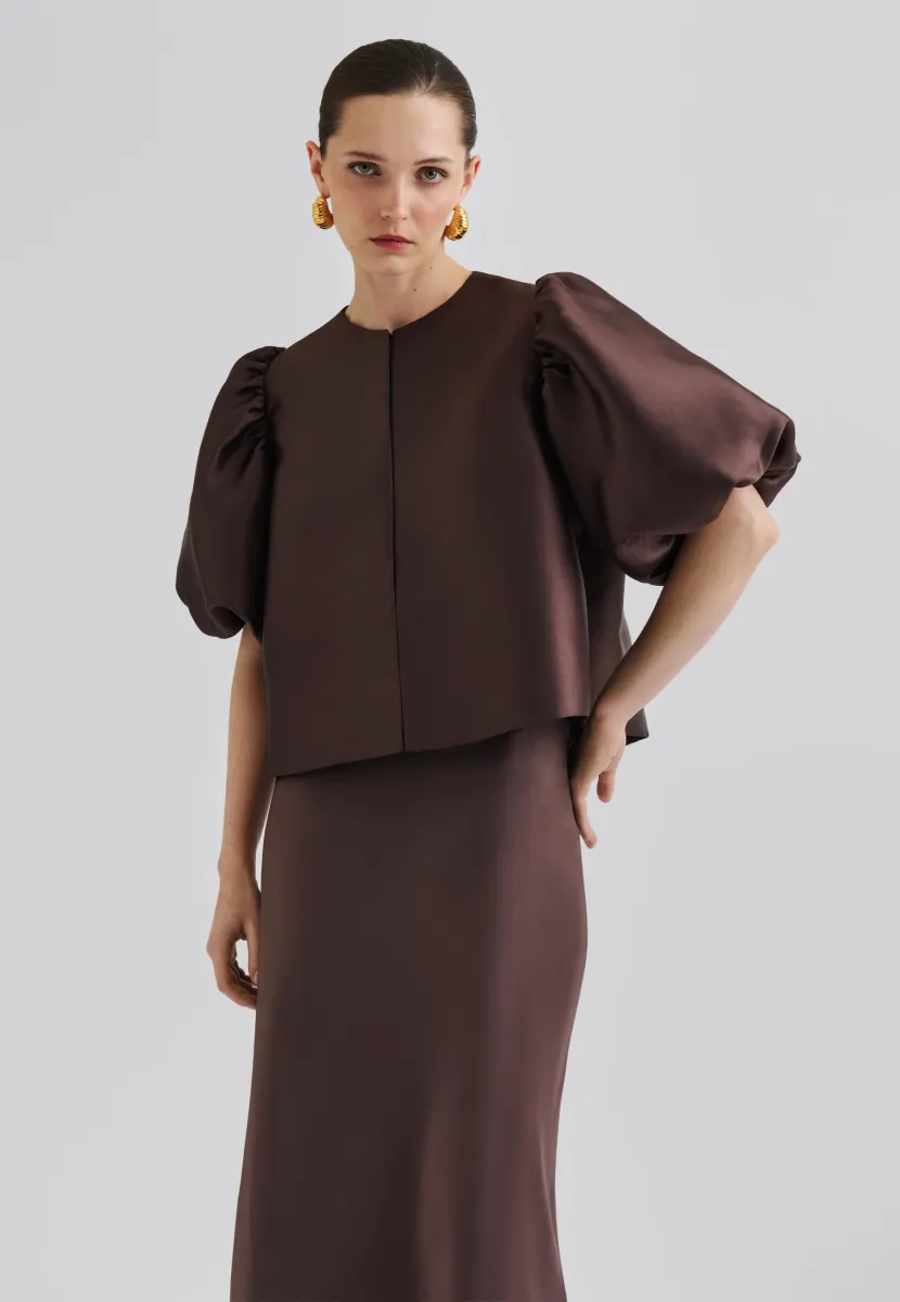 CLEO - Bluse - chocolate