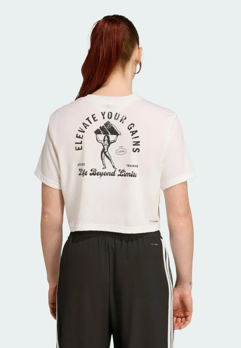 CLIMACOOL VINTAGE TRAINING GRAPHIC - T-Shirt print - white