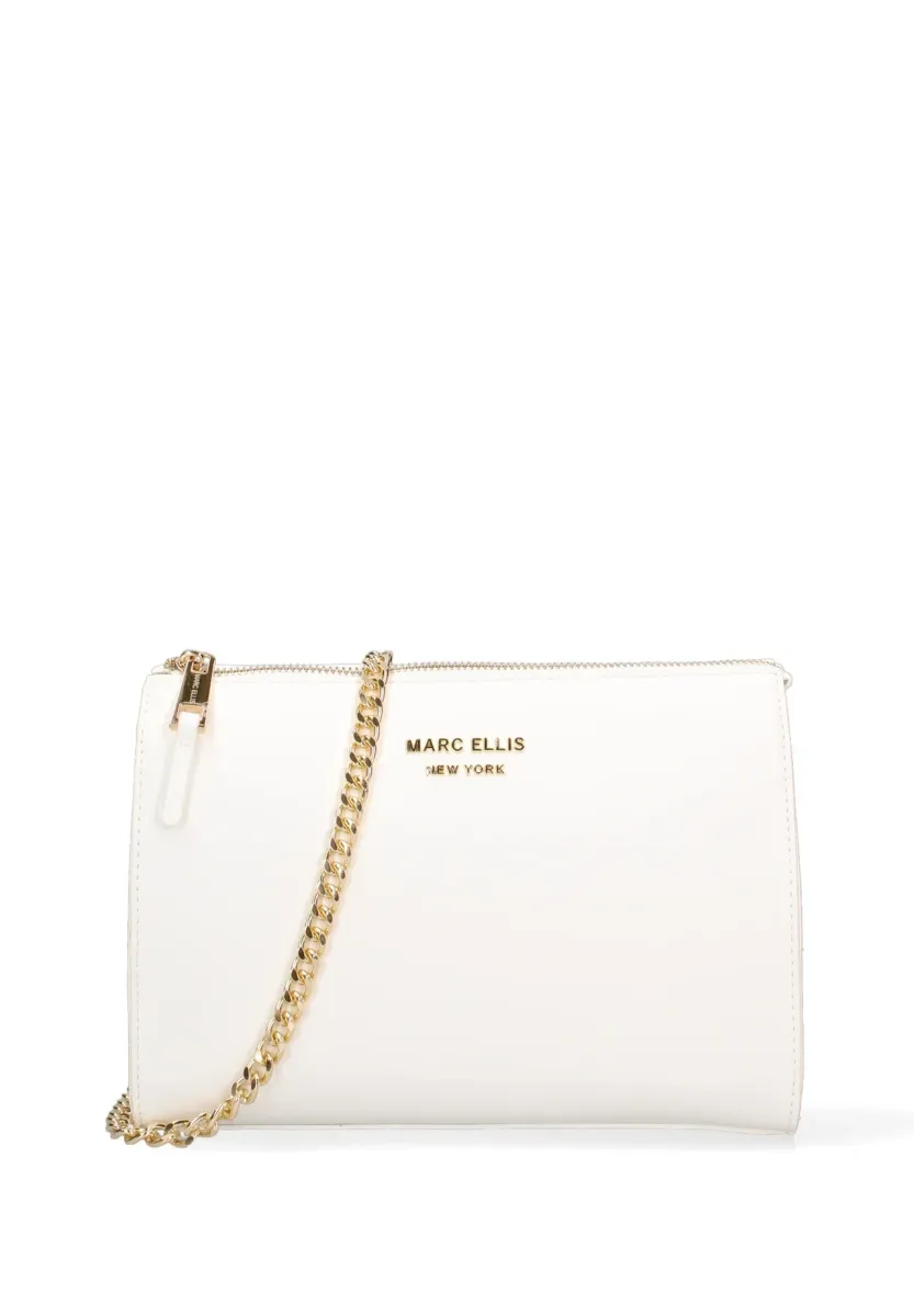 Clutch - white and gold