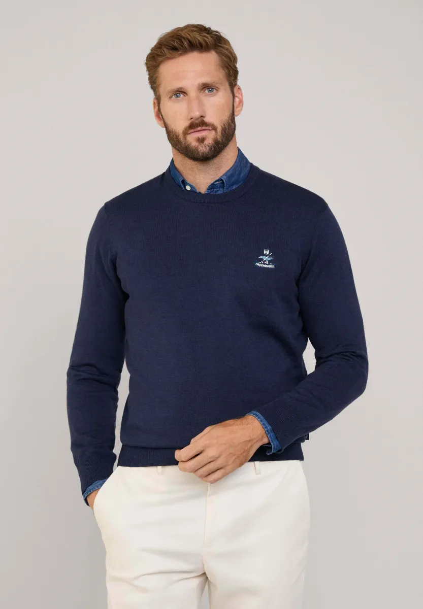 CO CREW BIRDIE - Strickpullover - midnight blue