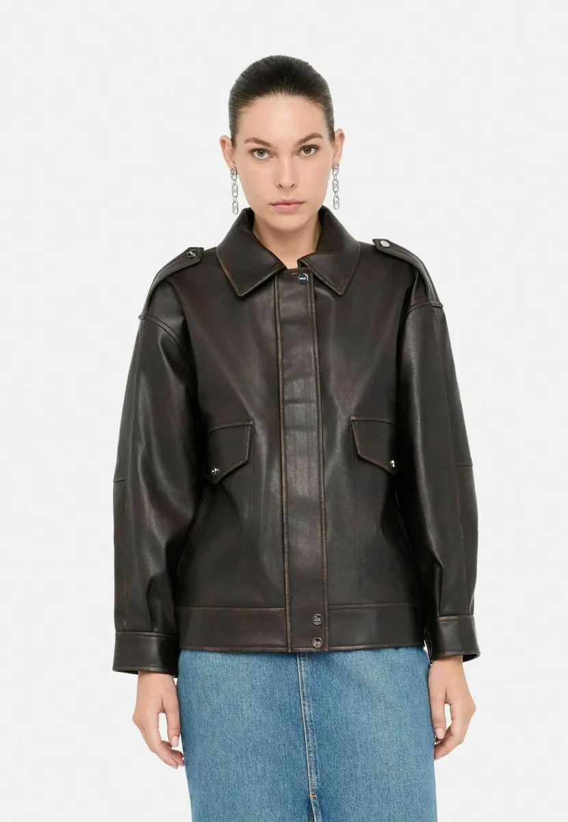 COATED - Kunstlederjacke - brown