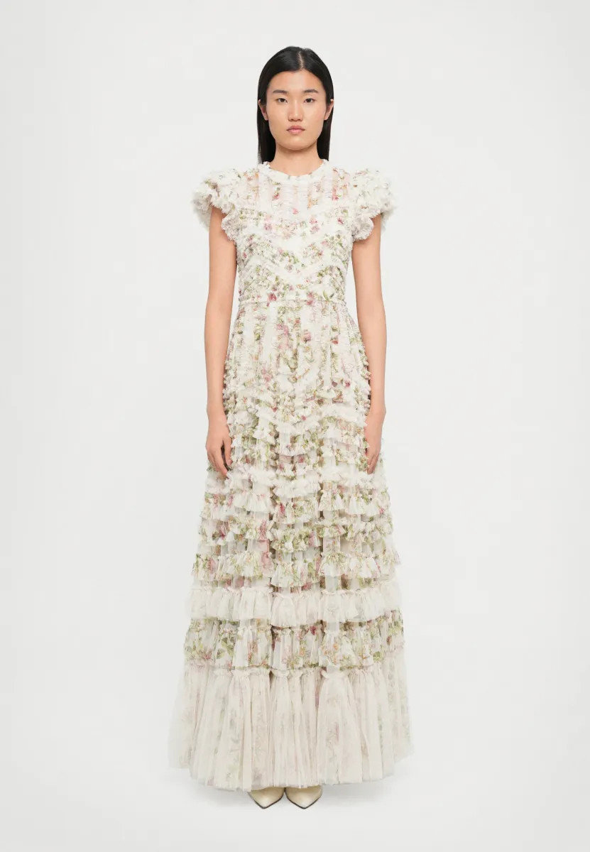 COLETTE'S LA VIE EN ROSE ROUND NECK SHORT SLEEVE GOWN - Ballkleid - moonshine/cream