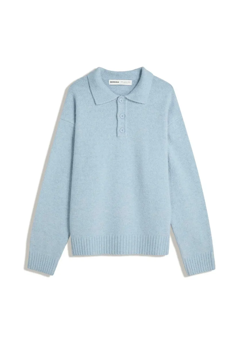 COLLAR  - Strickpullover - light blue