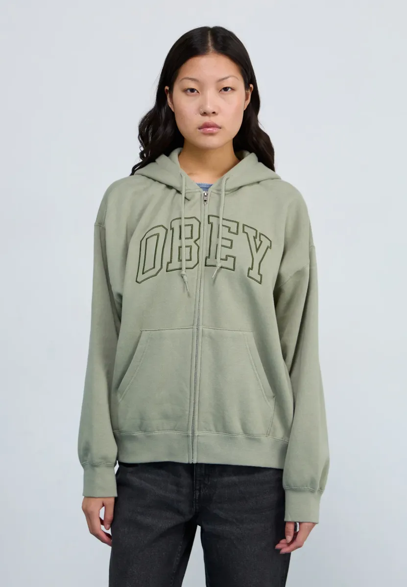 COLLEGIATE BAGGY RELAXED ZIP HOOD - Sweatjacke - shadow