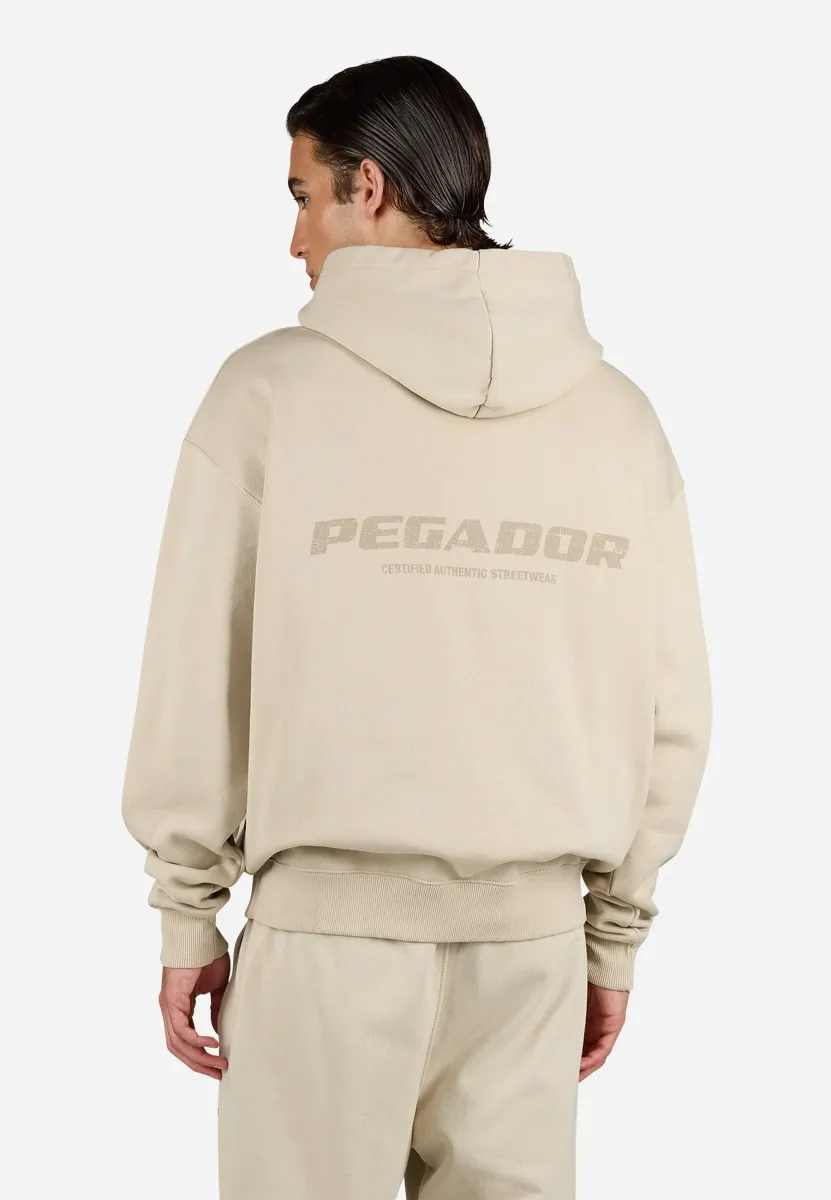 COLNE LOGO HOODIE - Kapuzenpullover - washed stone rough feather stone