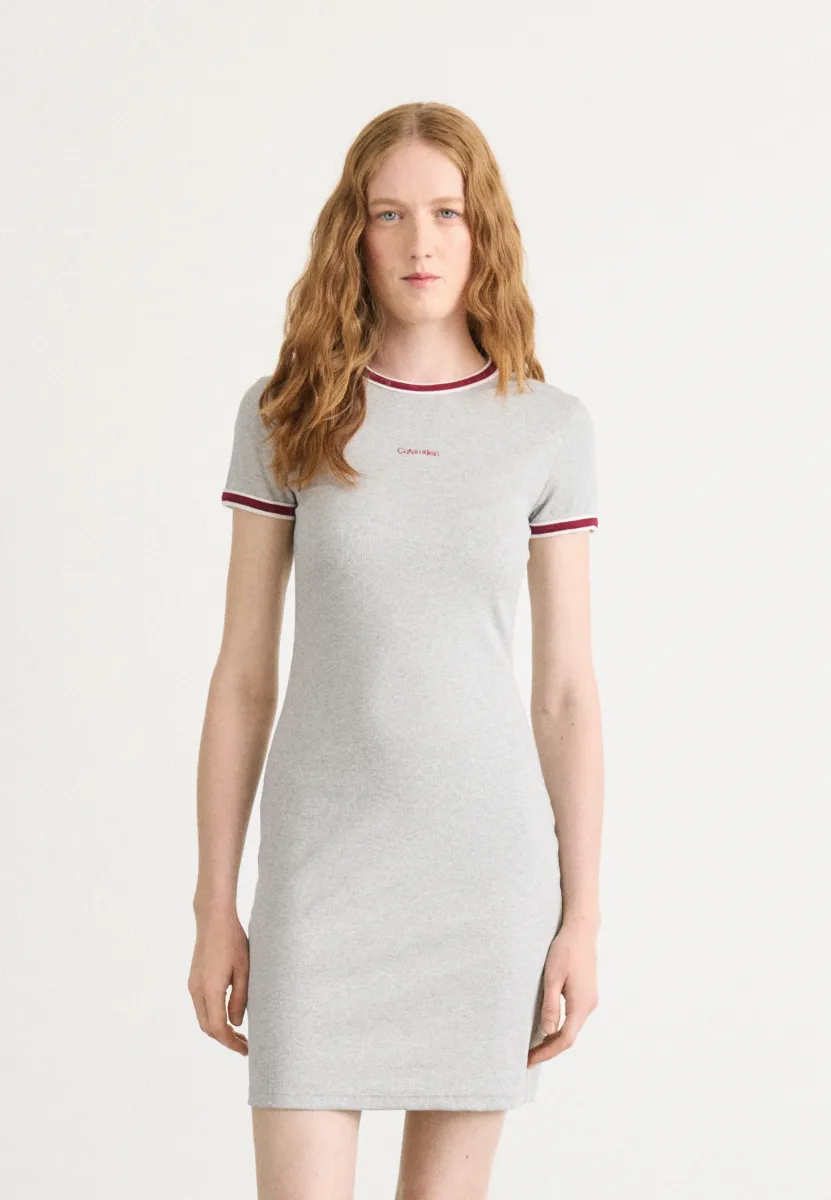 COLOR BLOCK BABY - Jerseykleid - history grey heather