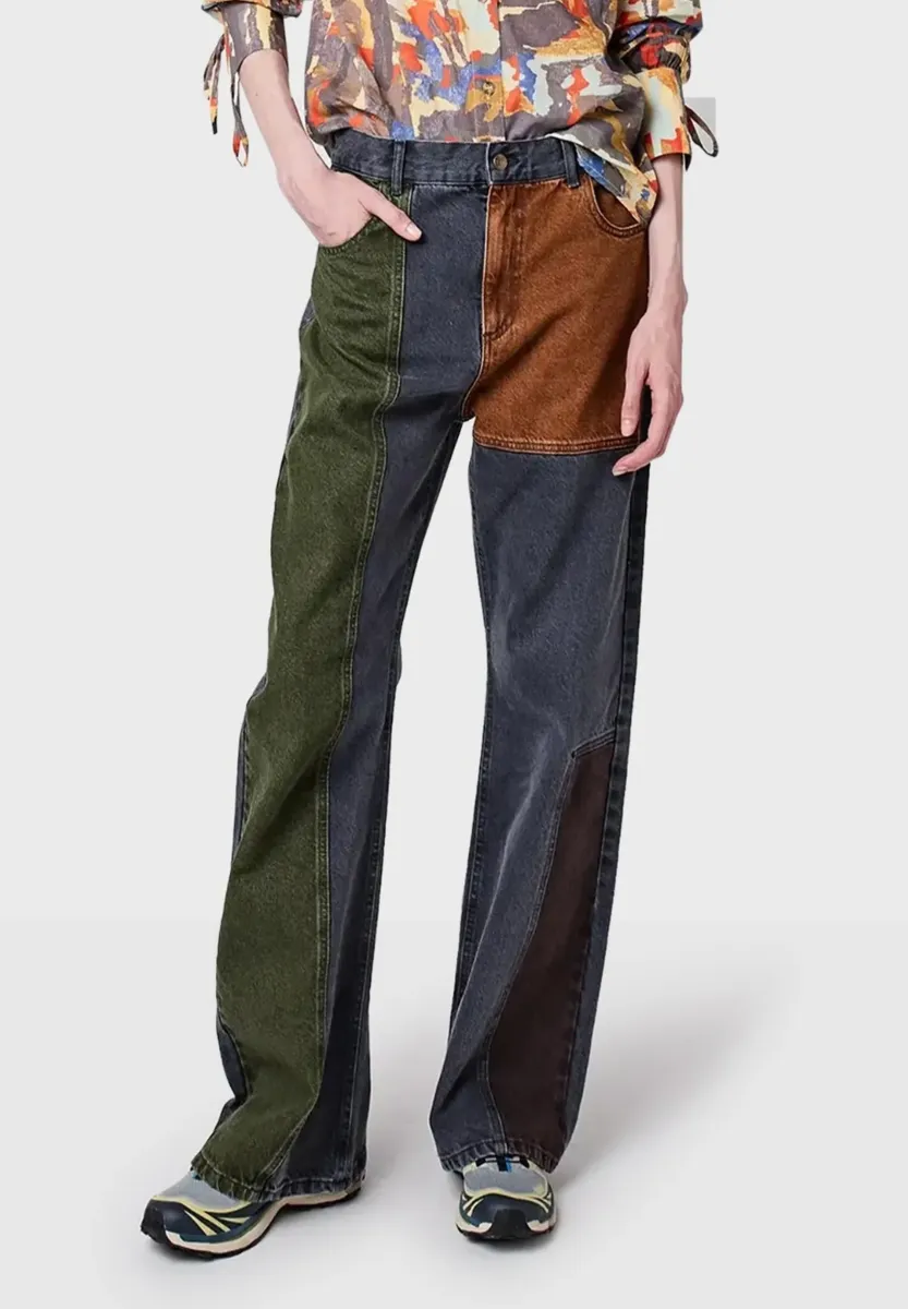 COLOR BLOCK - Jeans Relaxed Fit - heather grey