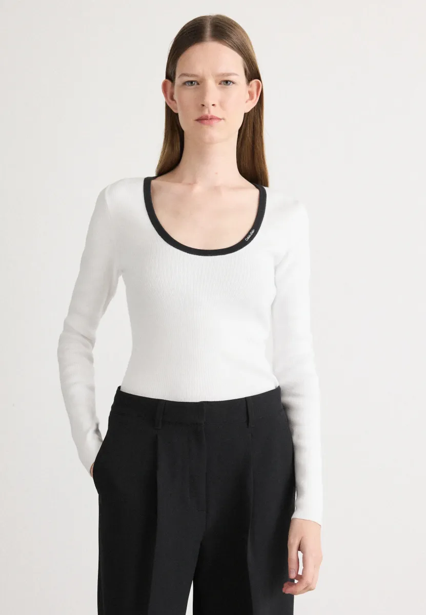 COLOR BLOCKED - Strickpullover - black