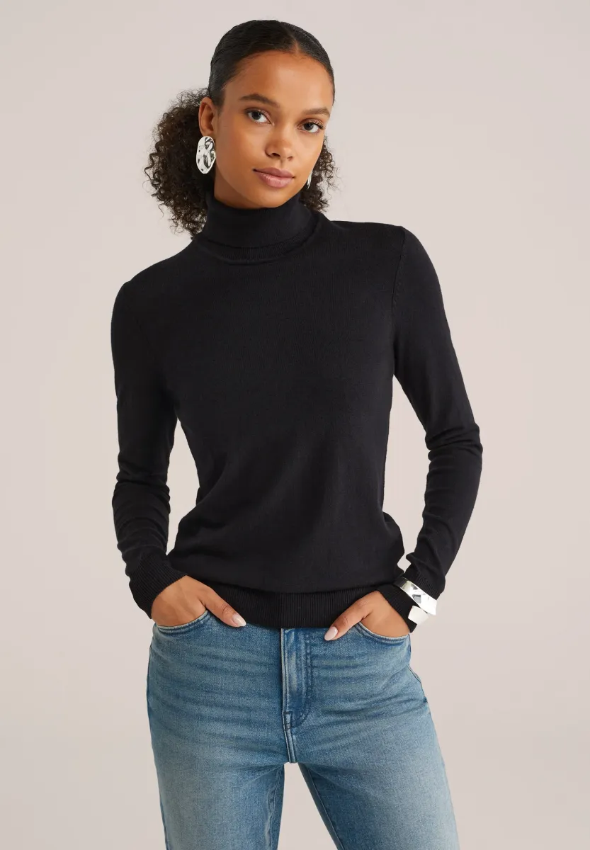 COLTRUI - Strickpullover - black