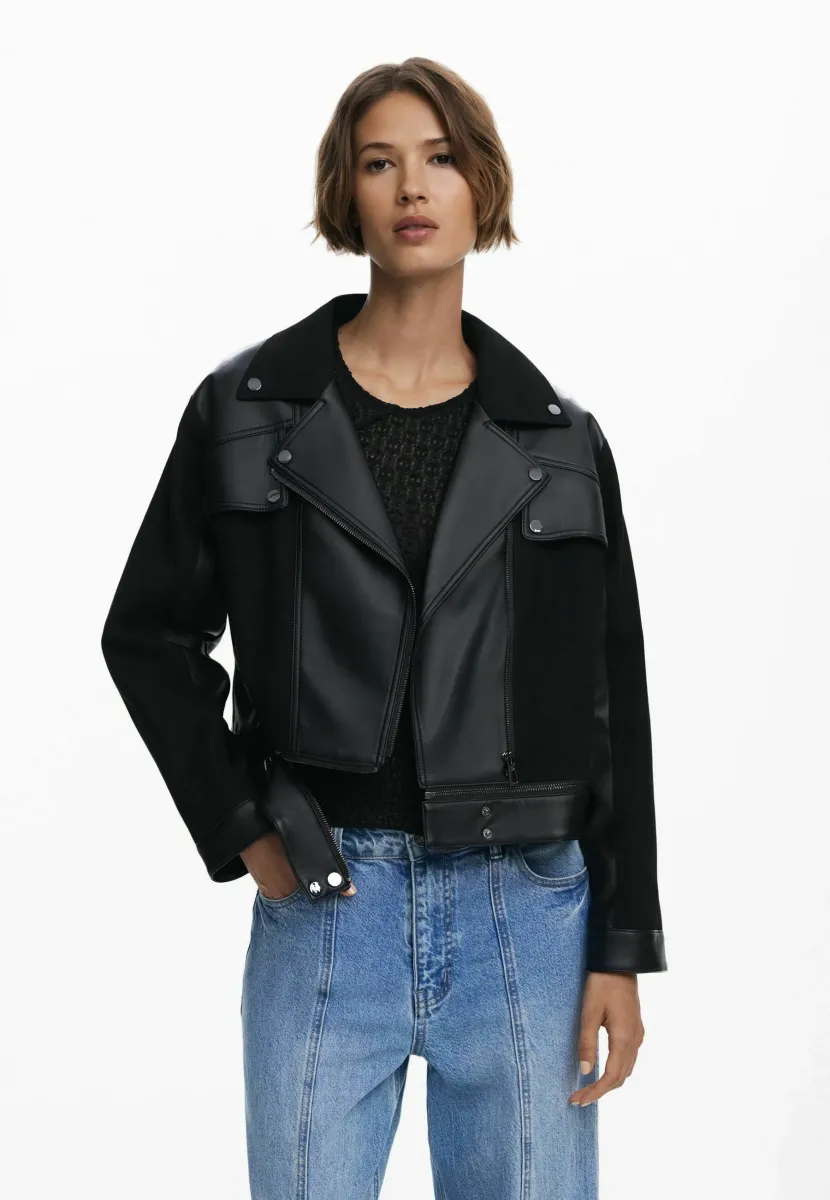 COMBINED  - Kunstlederjacke - black