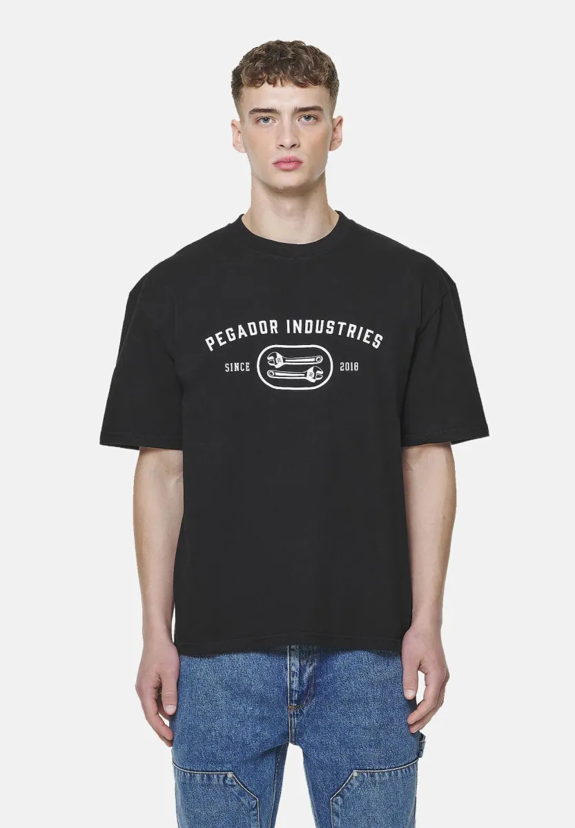 COMET  - T-Shirt print - vintage washed onyx black