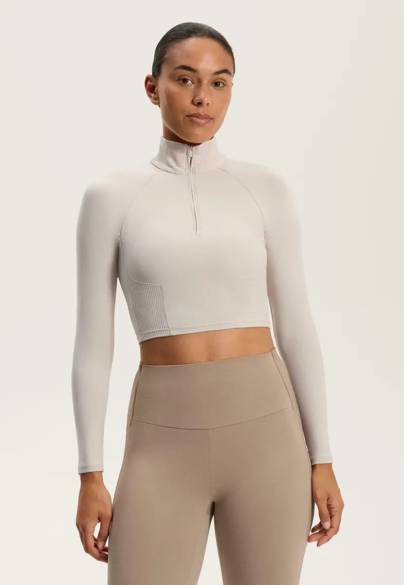 COMFORTLUX LONG-SLEEVED RIB - Langarmshirt - sand