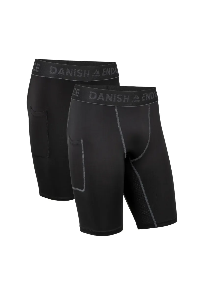 COMPRESSION 2 PACK - Tights - black/black grey
