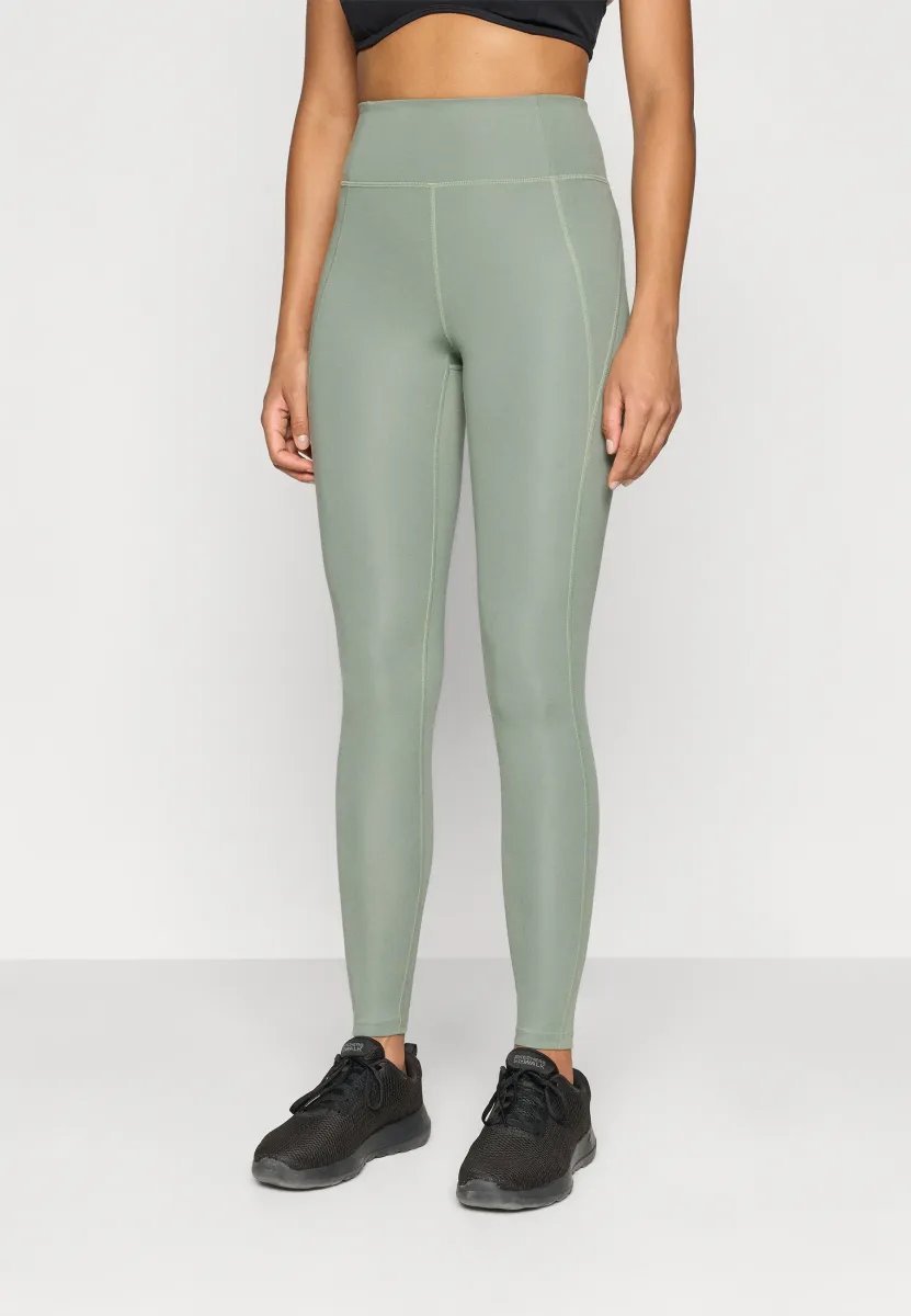 COMPRESSIVE HIGH RISE LEGGING LONG - Tights - leaf