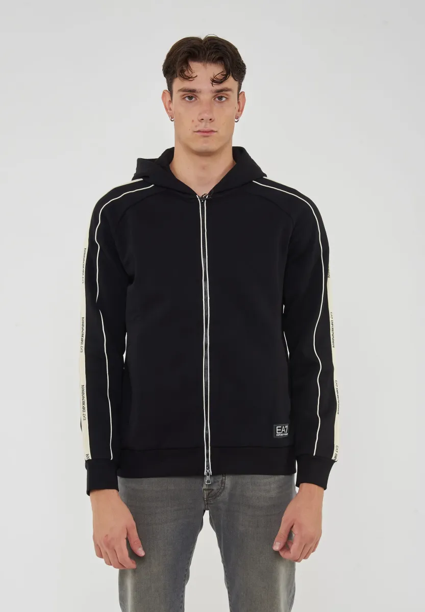CON CAPPUCCIO - Sweatjacke - black