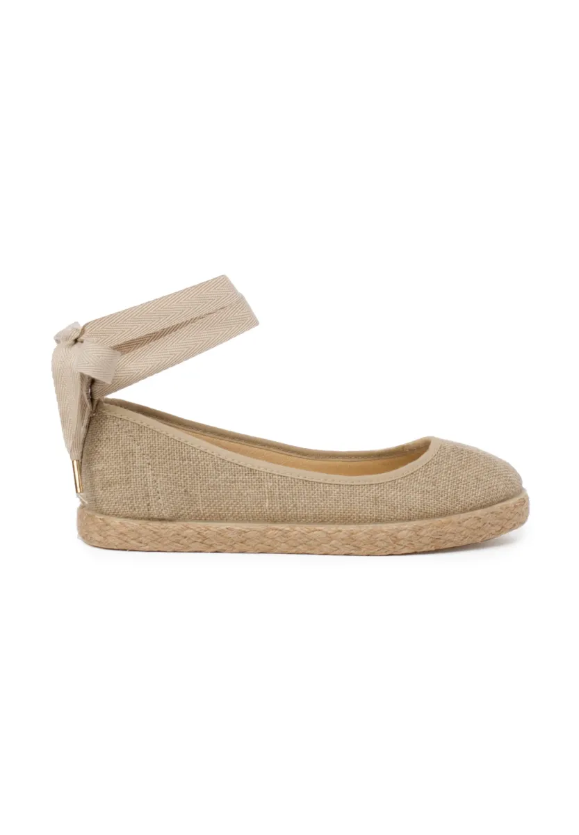 CON CINTAS - Riemchenballerina - beige