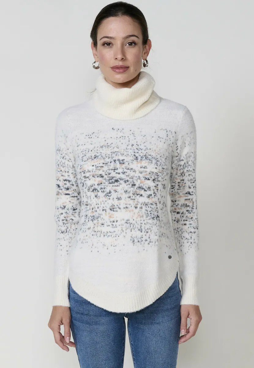 CON CUELLO ALTO - Strickpullover - off white