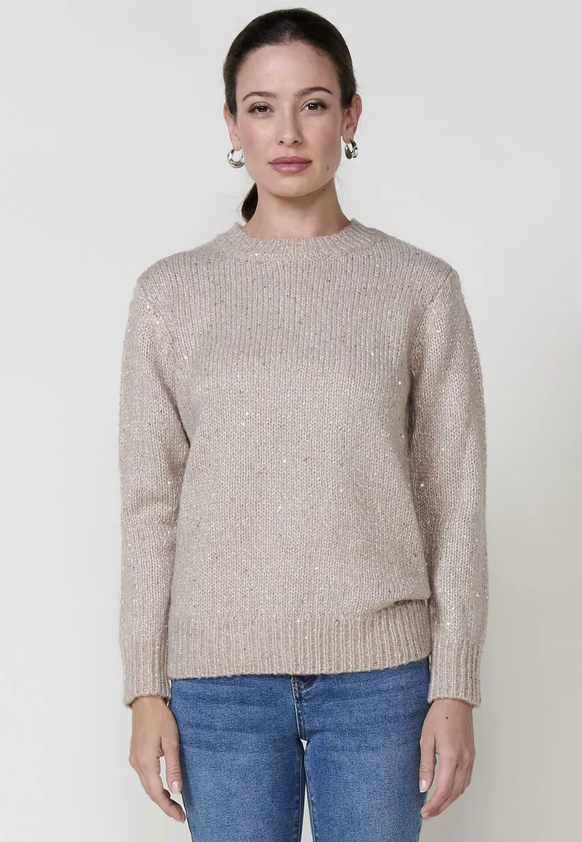 CON REDONDO - Strickpullover - beige