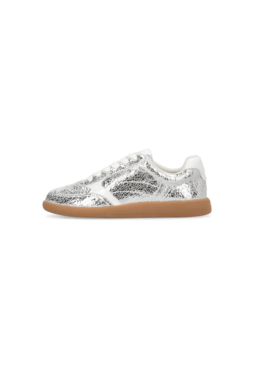 CONNOR  - Sneaker low - silver/white