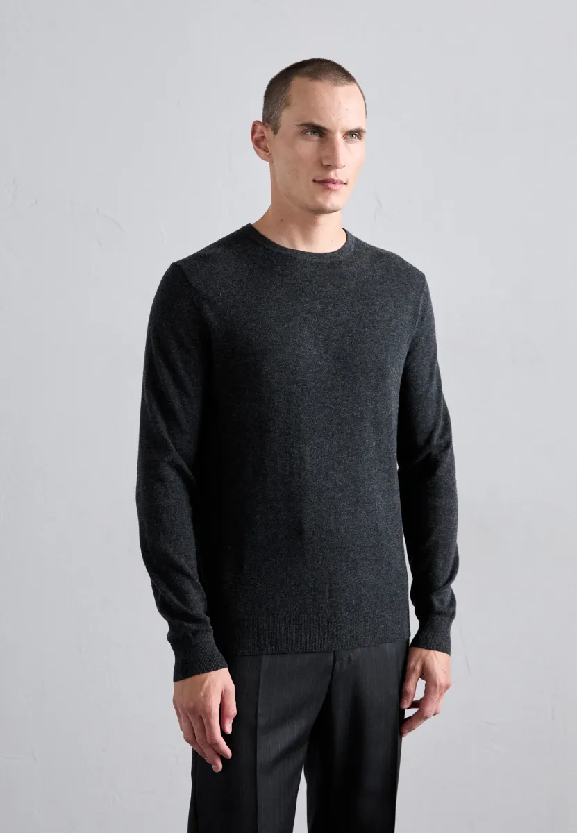 CONNOR - Strickpullover - dark grey melange
