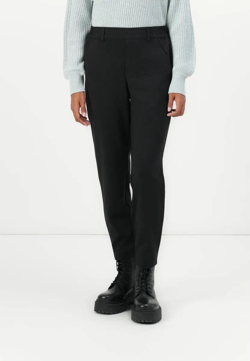 CONSTRUCTED KNITTED - Stoffhose - deep black