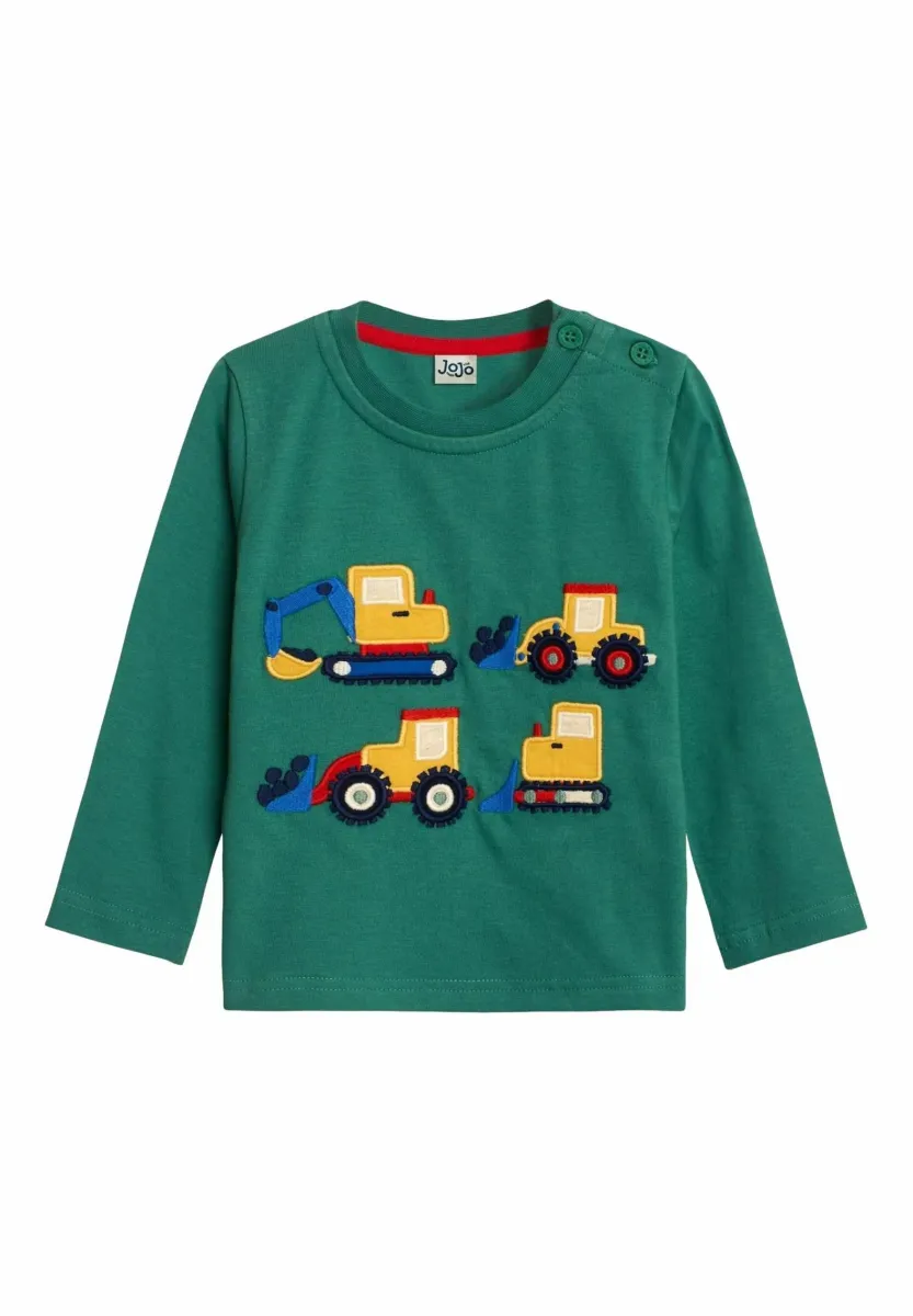 CONSTRUCTION VEHICLE APPLIQUE - REGULAR FIT - Langarmshirt - green
