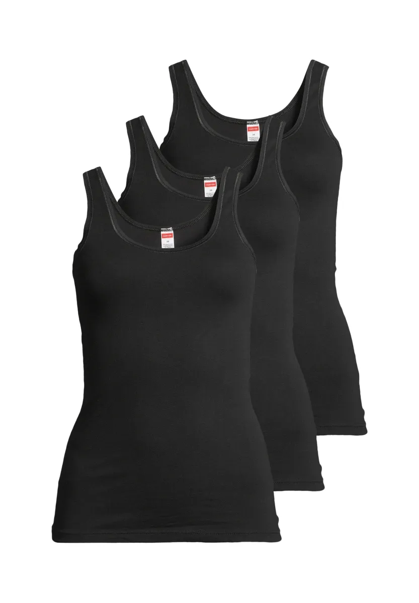 CONTA 3ER PACK - Unterhemd/-shirt - schwarz